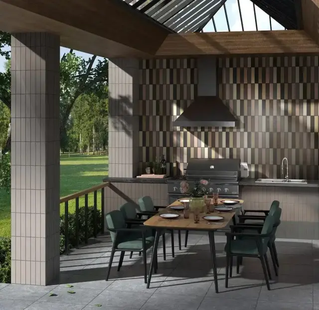 Интерьер с Ступень Kerama Marazzi Клееная Роверелла Бежевый Светлый DL500620R/GCF 33x119.5