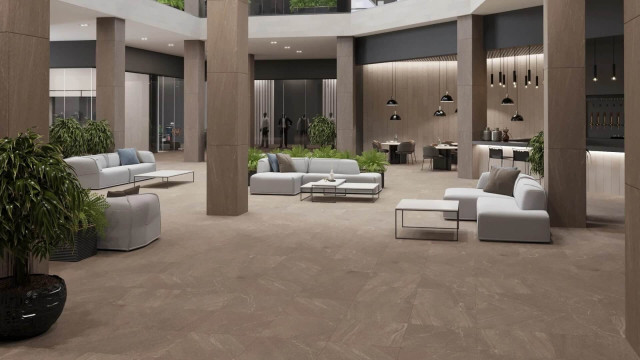 Интерьер с Керамогранит Estima Gabbro GB04 Brown 73136 60x120