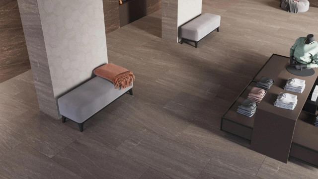 Интерьер с Керамогранит Estima Gabbro GB04 Brown 73136 60x120