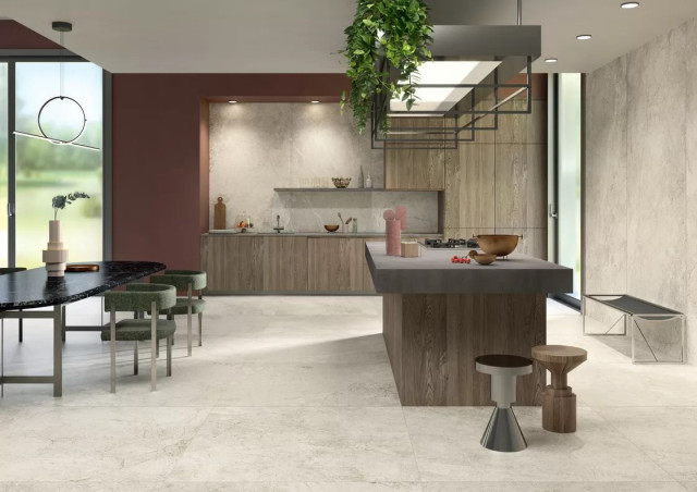 Интерьер с Керамогранит Lea Ceramiche Anthology Slimtech 01 White Natural RT 6mm LS6AL10 120x278