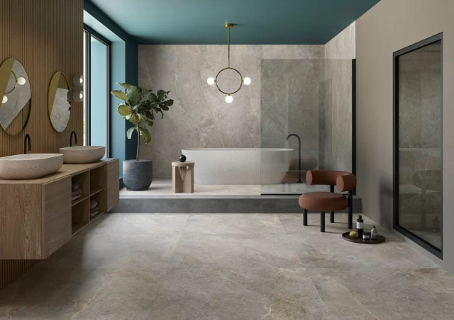 Интерьер с Керамогранит Lea Ceramiche Anthology Slimtech 01 White Natural RT 6mm LS6AL10 120x278