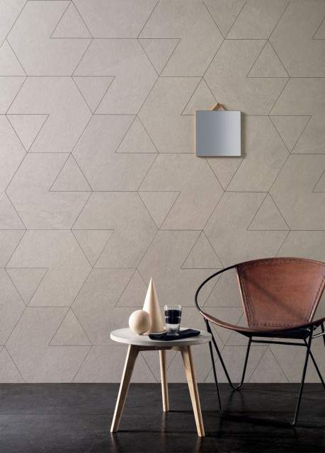 Интерьер с Керамогранит Lea Ceramiche Waterfall Slimtech Gray Flow 5plus Nat LSAWF10 100x300