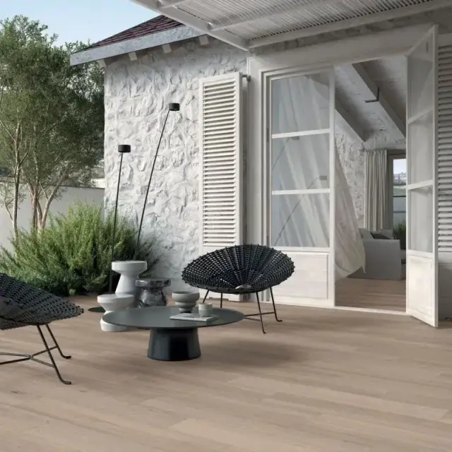 Интерьер с Керамогранит ABK Poetry Wood PF60010058 Gold Nat 0010058 20x120