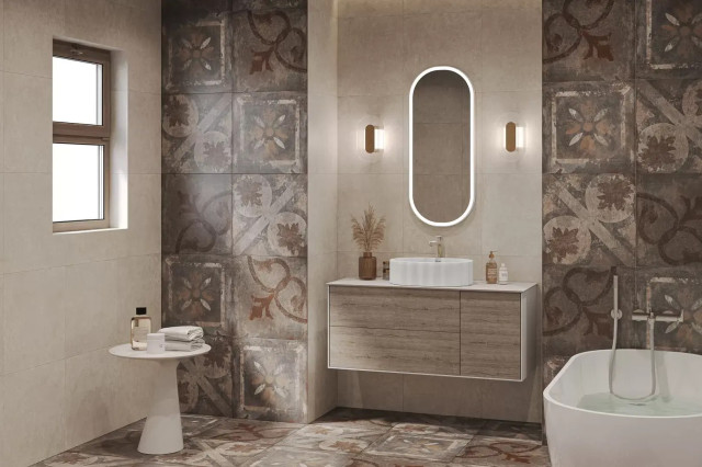 Интерьер с Керамогранит Kerama Marazzi Геркуланум Серый Светлый SG455620N 50.2x50.2