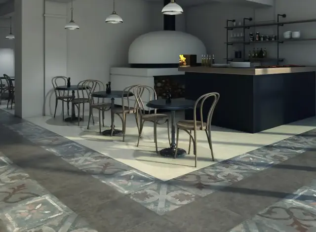 Интерьер с Керамогранит Kerama Marazzi Геркуланум Серый Светлый SG455620N 50.2x50.2