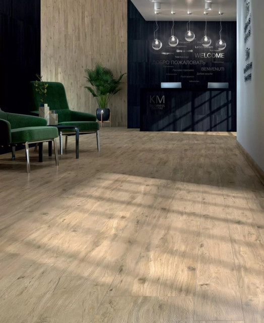 Интерьер с Ступень Kerama Marazzi Сальветти Капучино Светлый Клееная SG506520R/GCF 33x119.5
