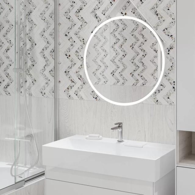 Интерьер с Керамогранит Kerama Marazzi Монтиони Коричневый Матовый Обрезной SG526520R 20x119.5