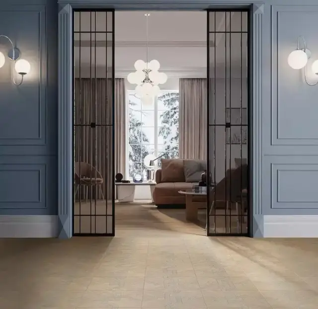 Интерьер с Керамогранит Kerama Marazzi Монтиони Коричневый Матовый Обрезной SG526520R 20x119.5