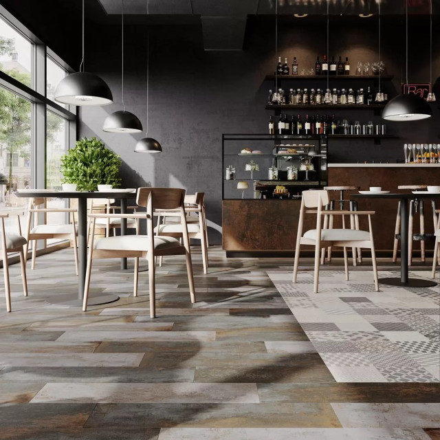 Интерьер с Керамогранит Kerama Marazzi Коллиано Орнамент Mix SG914600N 30x30