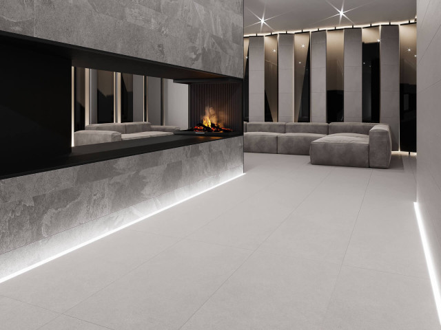 Интерьер с Керамогранит Estima Terra TE00 White Непол. Рект. 72939 (38923) 60x120