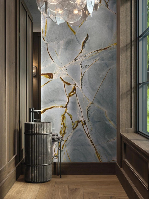 Интерьер с Керамогранит Porcelanosa Blue Roma Silk (6) 100318120 120x120