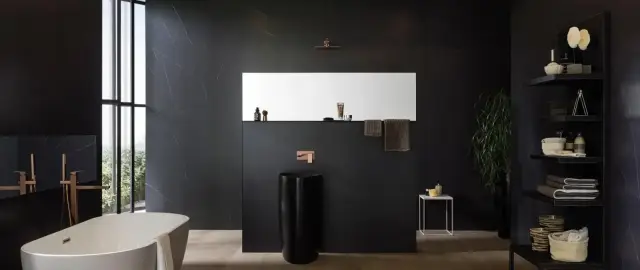 Интерьер с Керамогранит Porcelanosa Liem Grey Nat.PV6 (A) 100331101 120x120