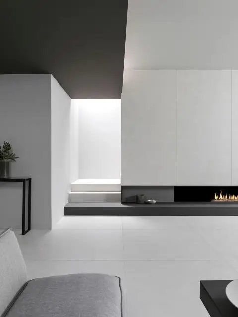 Интерьер с Керамогранит Porcelanosa Stark White Nat.PV6 (A) 100331171 120x120