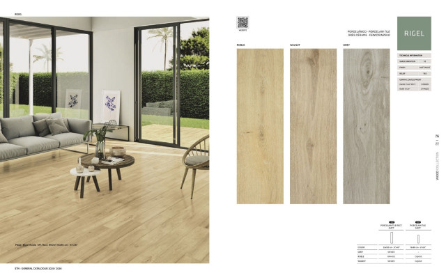 Интерьер с Плитка STN Ceramica Rigel Roble Matt Rect 110-010-3 23x120