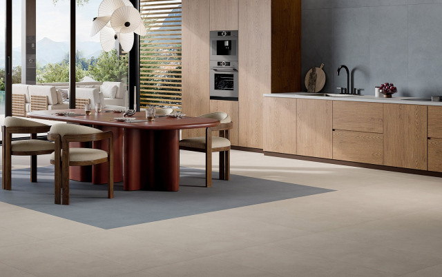 Интерьер с Керамогранит Vitra Артбетон Фреско Матовый K958348R0001VTER 60x120