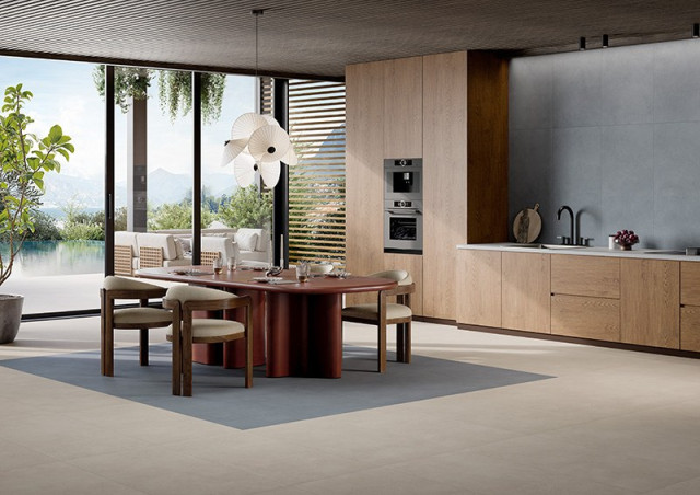 Интерьер с Керамогранит Vitra Артбетон Фреско Матовый K958348R0001VTER 60x120