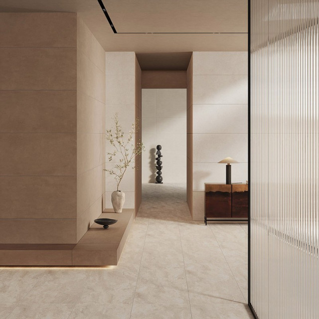 Интерьер с Керамогранит Vitra Баланс Карамель Матовый K958176R0001VTET 60x60