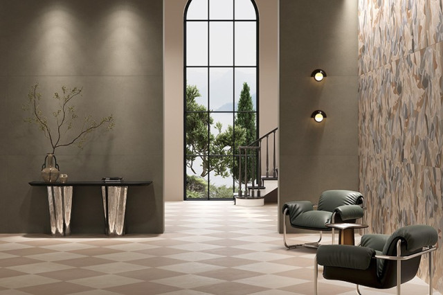 Интерьер с Керамогранит Vitra Баланс Карамель Матовый K958176R0001VTET 60x60