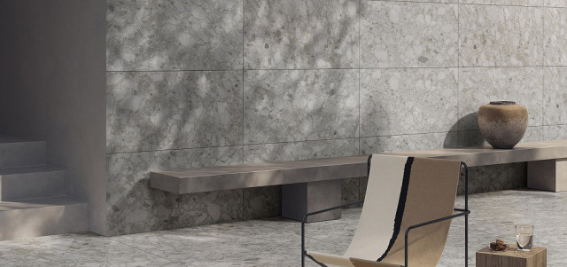 Интерьер с Керамогранит Vitra Артбетон Фреско Матовый K958348R0001VTER 60x120