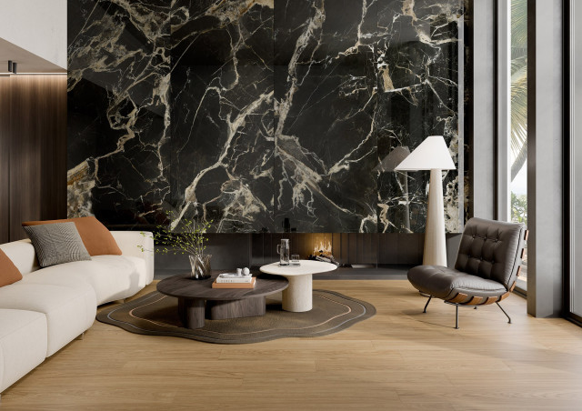 Интерьер с Керамогранит Ava Ceramica Marmi Siciliani Avorio Segesta Nat Ret 273001 120x280