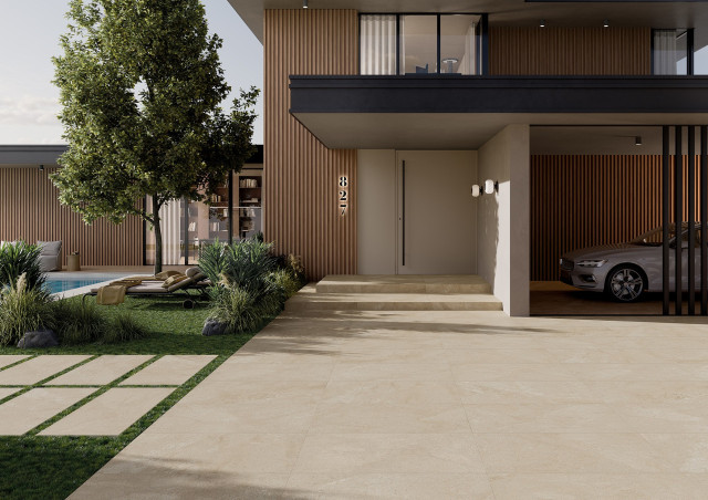 Интерьер с Керамогранит VELARIS GRIGIO R10 NAT RET 60X120