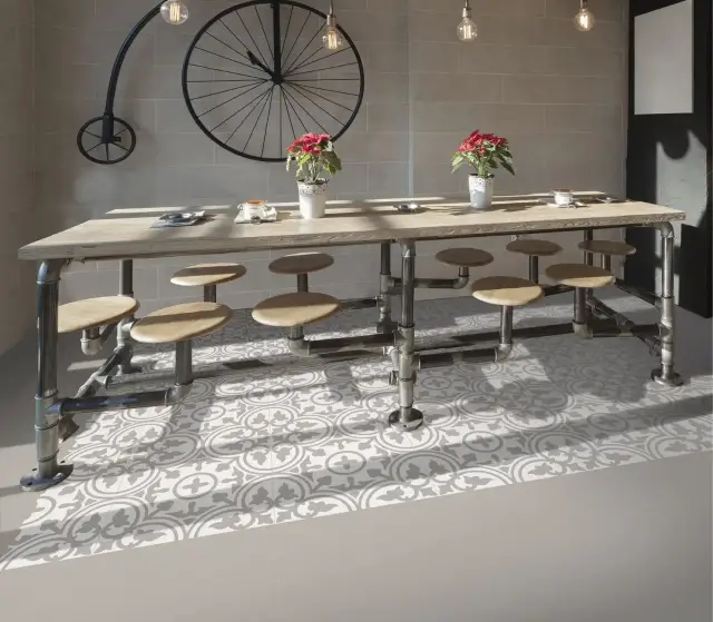 Интерьер с Керамогранит Keros Ceramica Barcelona Triumph Матовый Серый 18 KRS0068_18 25x25