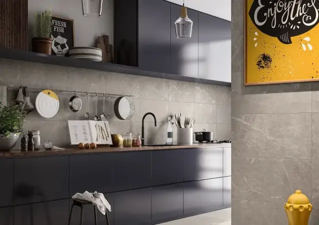 Интерьер с Керамогранит Imola Blue Savoy BLSV 46DG RM KLZZ 166394 40x60
