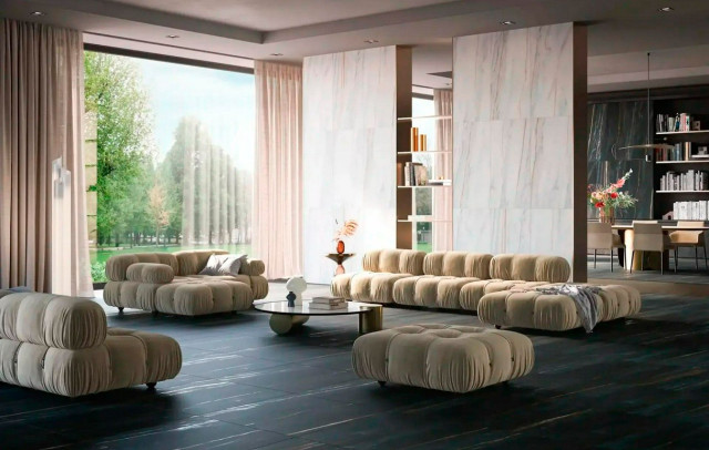 Интерьер с Керамогранит Zerde Select Wood Cream (ректификат) R4SW0D01MR5 30x60