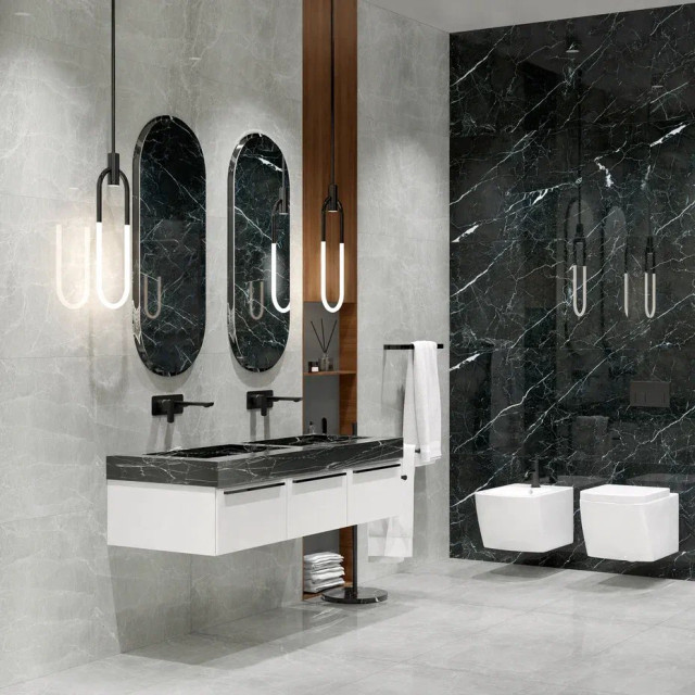 Интерьер с Керамогранит Гранитея Karatash Black ГР385 60x60