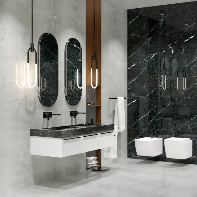 Интерьер с Керамогранит Гранитея Karatash Black ГР385 60x60