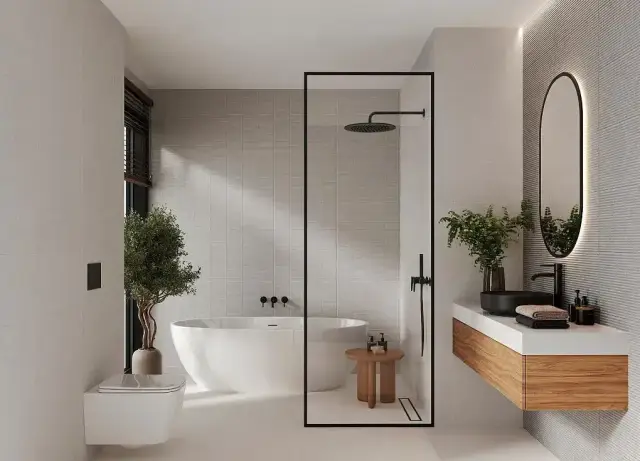 Интерьер с Керамогранит Gracia Ceramica Анти Цемент Беж КГ 01 010400001327 60x60