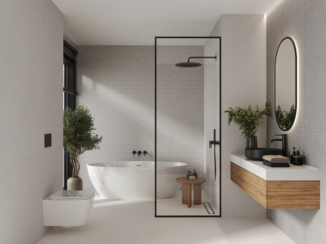 Интерьер с Керамогранит Gracia Ceramica Анти Цемент Беж КГ 01 010400001327 60x60