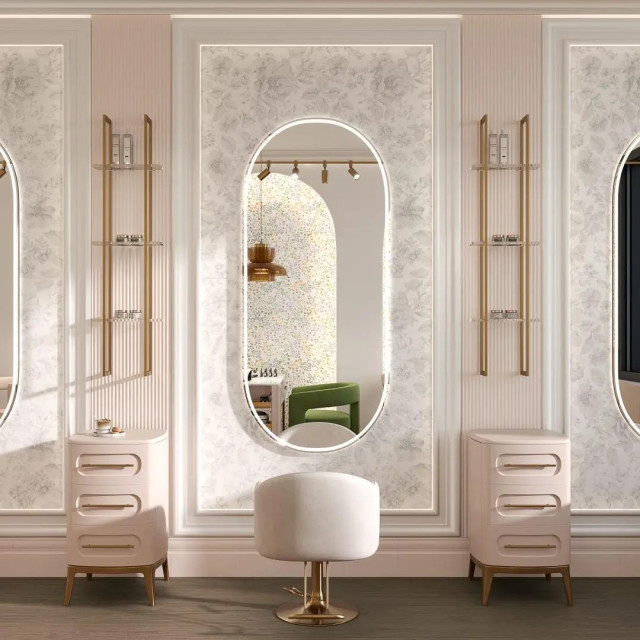 Интерьер с Декор Kerama Marazzi Плинтус Гране Зелёный Светлый Матовый Обрезной KML2FME003BR 20x40
