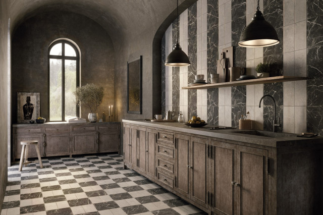 Интерьер с Керамогранит Peronda FS Oldtown Concrete SP 9 мм 43745 22.3x22.3