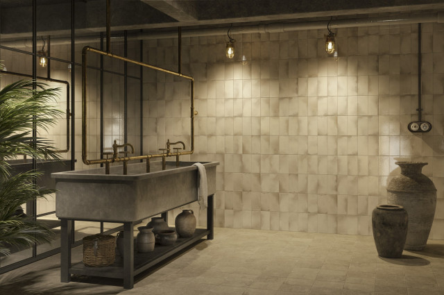 Интерьер с Керамогранит Peronda FS Oldtown Concrete SP 9 мм 43745 22.3x22.3