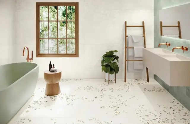 Интерьер с Керамогранит Peronda Awen Clay NT C R 9 мм 40687 90x90