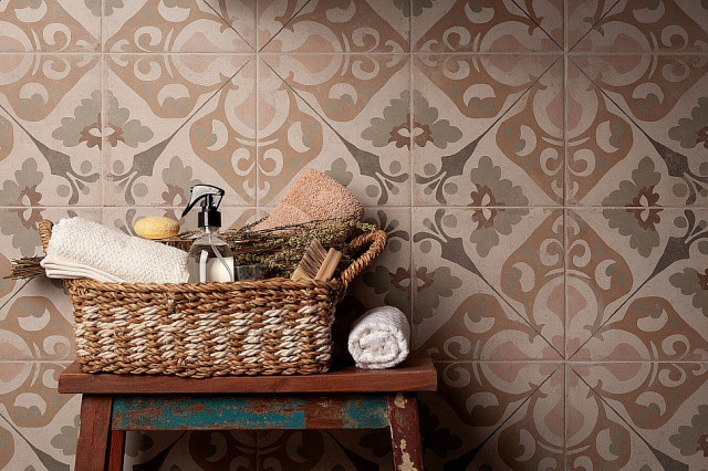 Интерьер с Керамогранит Peronda Cuban White Ornate 9 37242 22.3x22.3