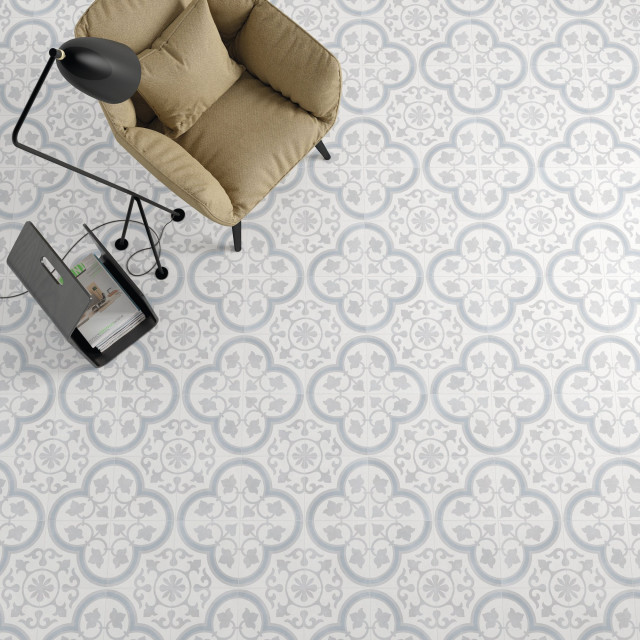 Интерьер с Керамогранит Peronda Havana Silver Ornate 9 37269 22.3x22.3