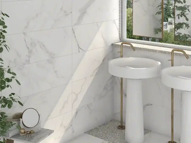 Интерьер с Плитка Vives Lesolo Cinecita-R Blanco 01364-0001 32x99
