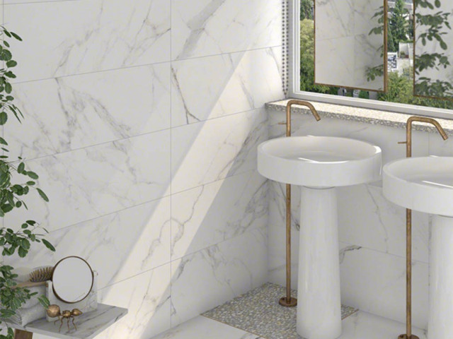 Интерьер с Плитка Vives Lesolo Cinecita-R Blanco 01364-0001 32x99