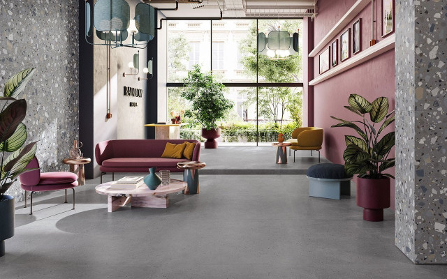 Интерьер с DE-MAXI DECO GREY90 (п.п.) ZZ |90x90