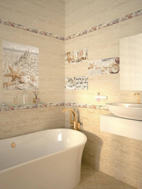 Интерьер с Панно Caliza beige arena (3 плитки) XX l50.5x60.3