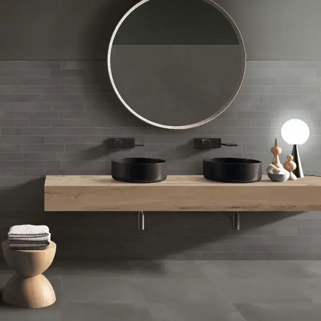 Интерьер с Керамическая плитка LAB325 METAL ASH RETT 60X120