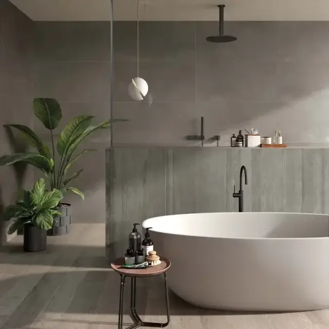 Интерьер с Керамическая плитка LAB325 METAL ASH RETT 60X120