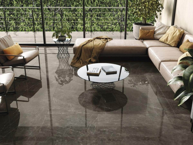 Интерьер с Tessino Bronze Nat ZZ 60x120