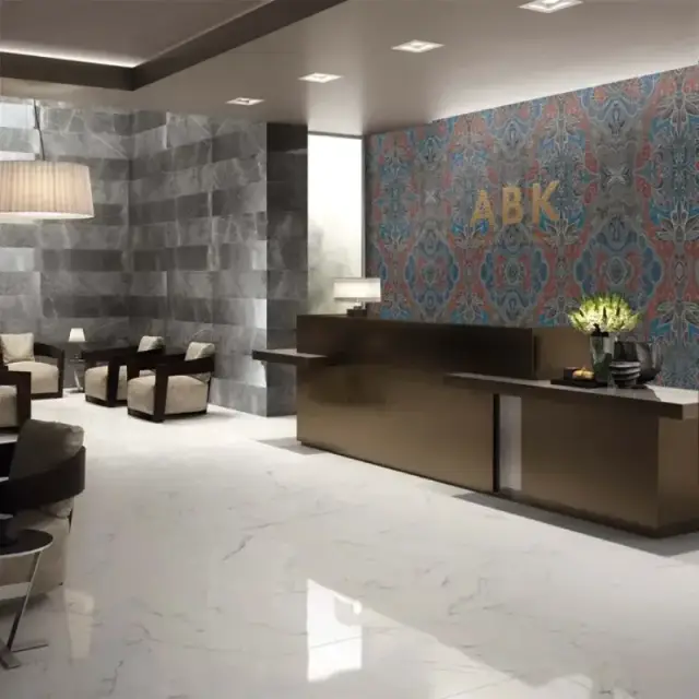 Интерьер с Керамогранит W&S D+ CP4 BLOCKS VIOLET  120X240
