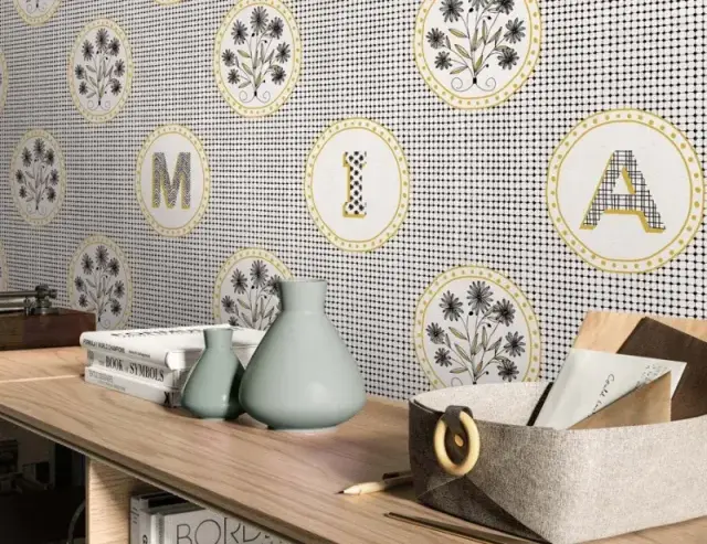 Интерьер с Керамогранит W&S D+ CP4 BLOCKS VIOLET  120X240