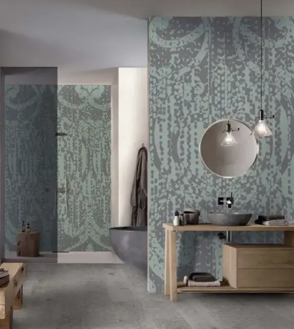 Интерьер с Керамогранит W&S D+ CP4 BLOCKS VIOLET  120X240