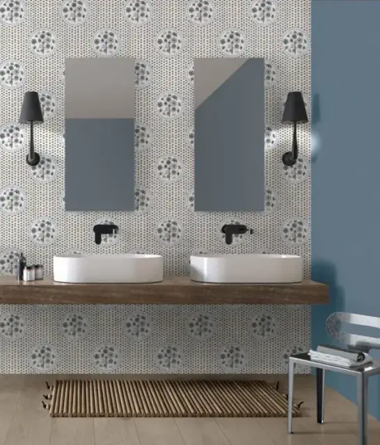 Интерьер с Керамогранит W&S D+ CP4 BLOCKS VIOLET  120X240