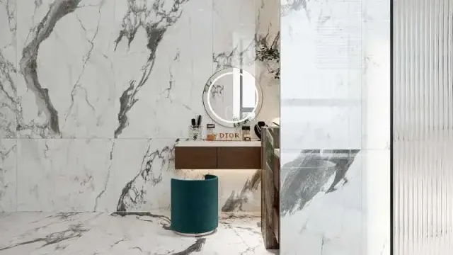 Интерьер с Керамогранит FMAX White Ice Jade Mat F918Y30305 90x180